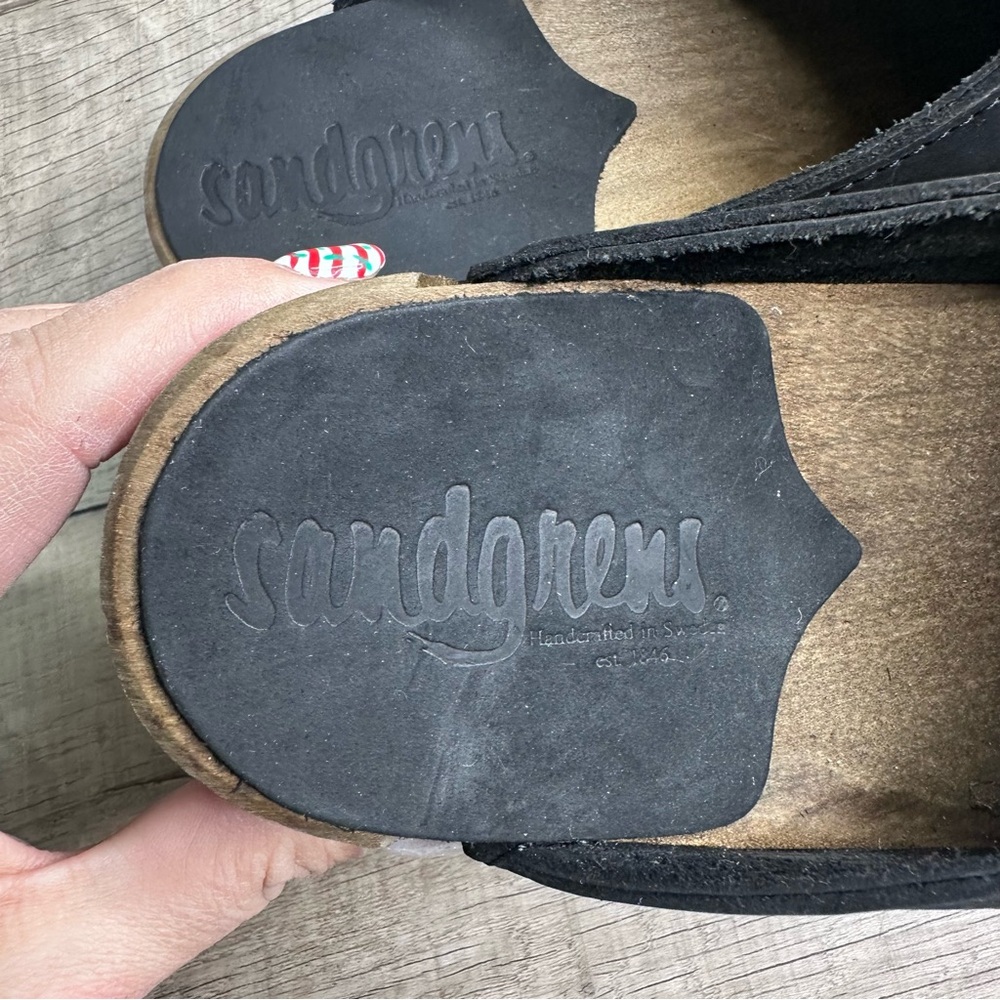 Sandgrens Athens studded clog mule Black Size‎ 41 10-10.5 Us - Picture 8 of 10
